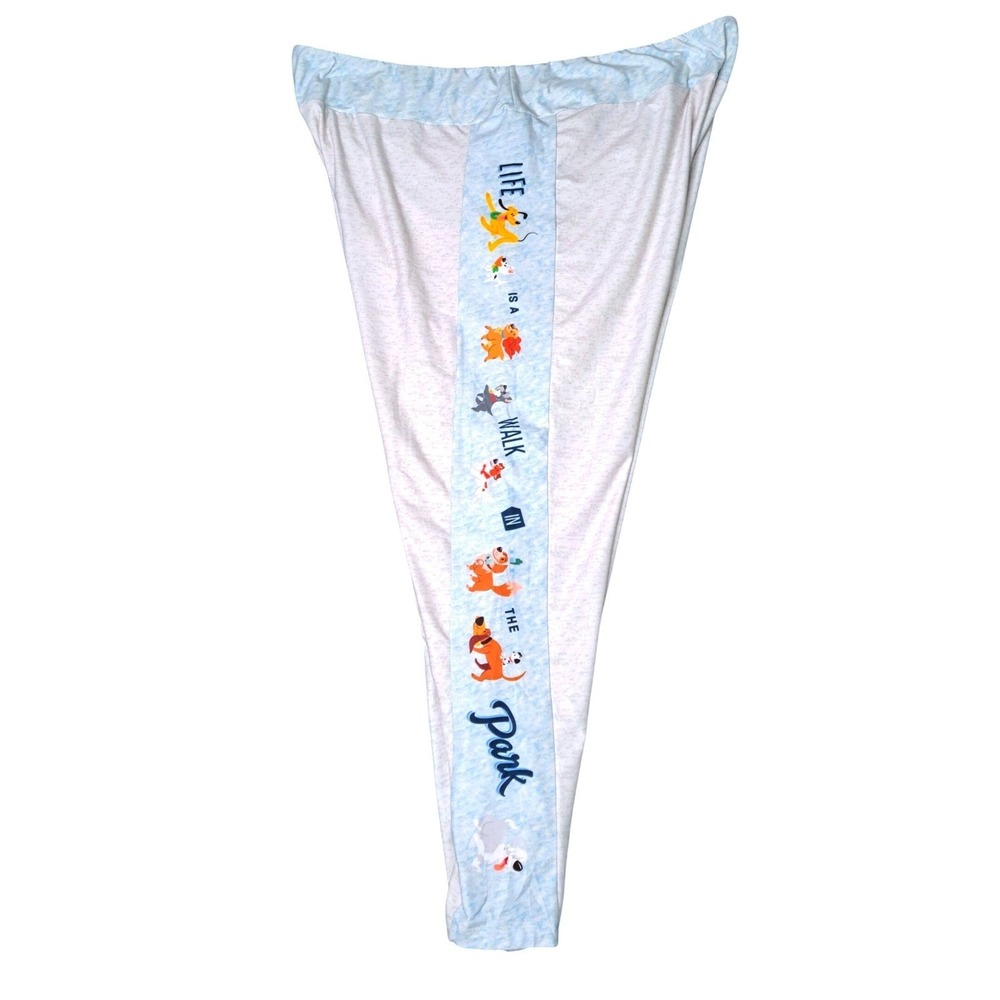 Disney Womens Leggings Women 3X Pants Lounge Pants‎ Cute Dog Print Blue Gray